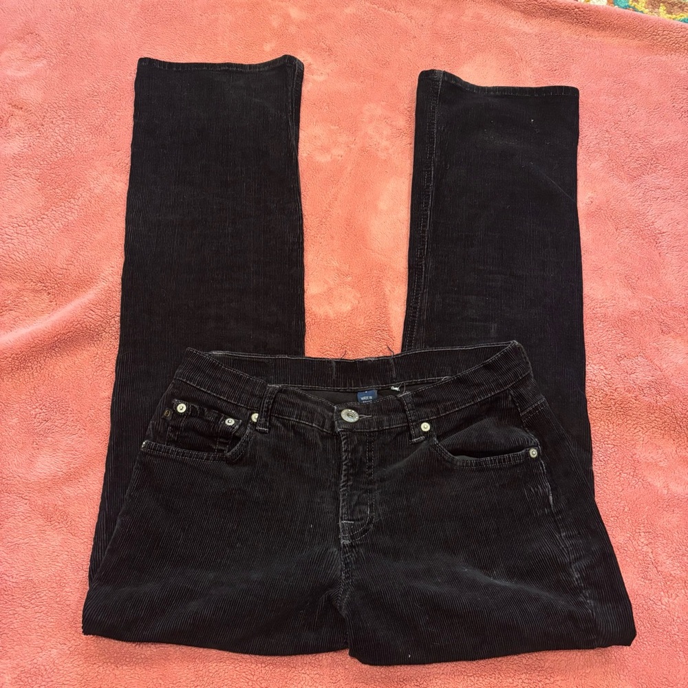 black corduroy pants